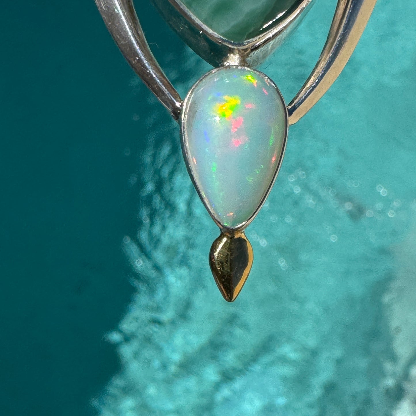 Gotland Larimar S925 and 14k Gold Plated Pendant