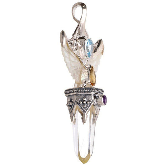 Gotland Mother-of-pearl Wings Pendant in 925 Sterling Silver (12M)