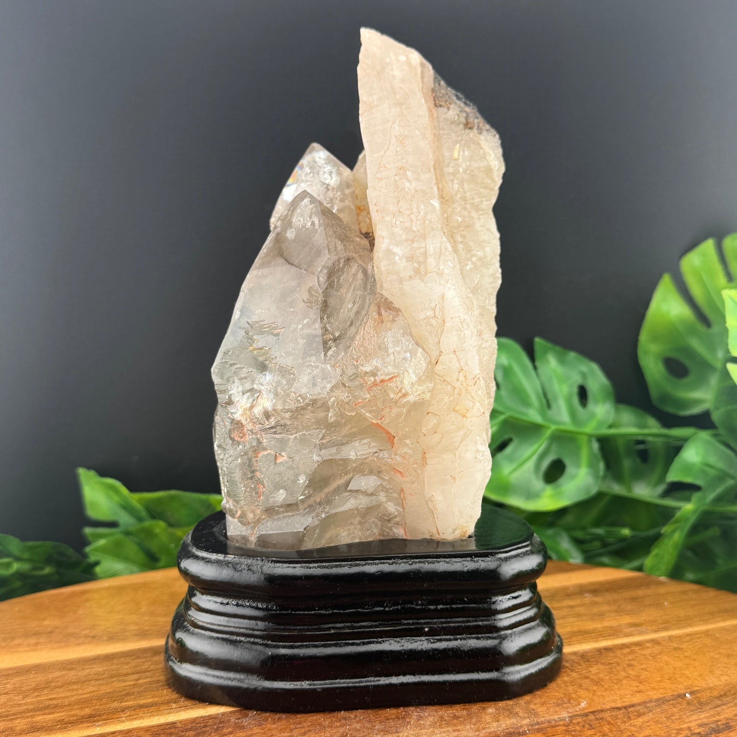Smoky Elestial Specimen with Stand