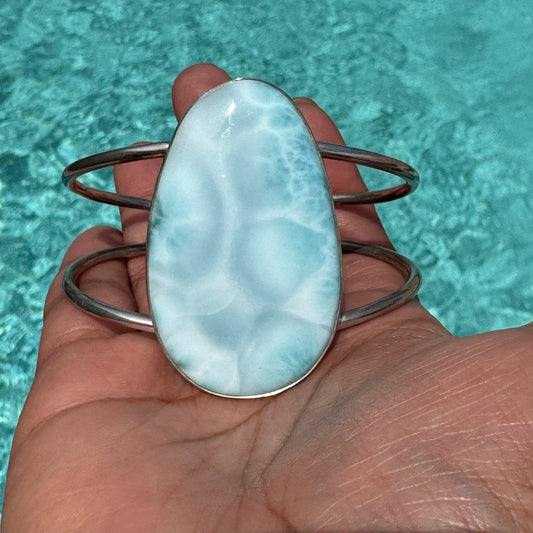 Sterling Silver Larimar Bangle