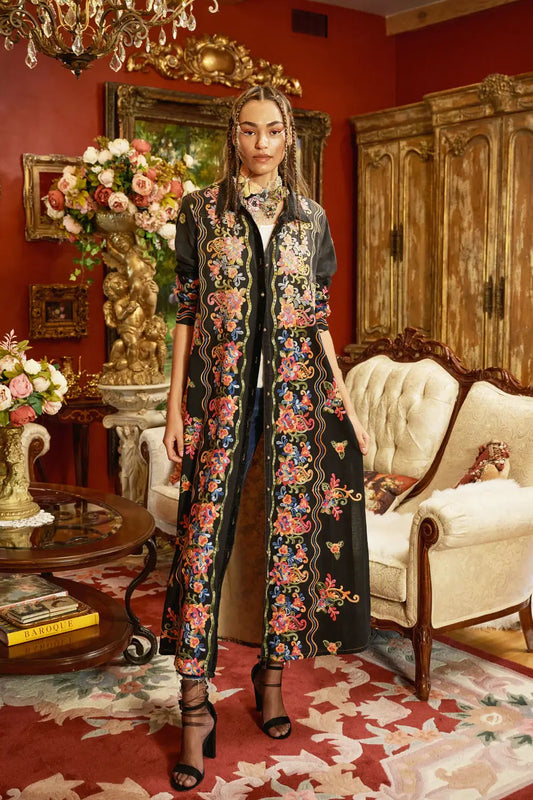 Meadow of Flowers Embroidered Duster - Large