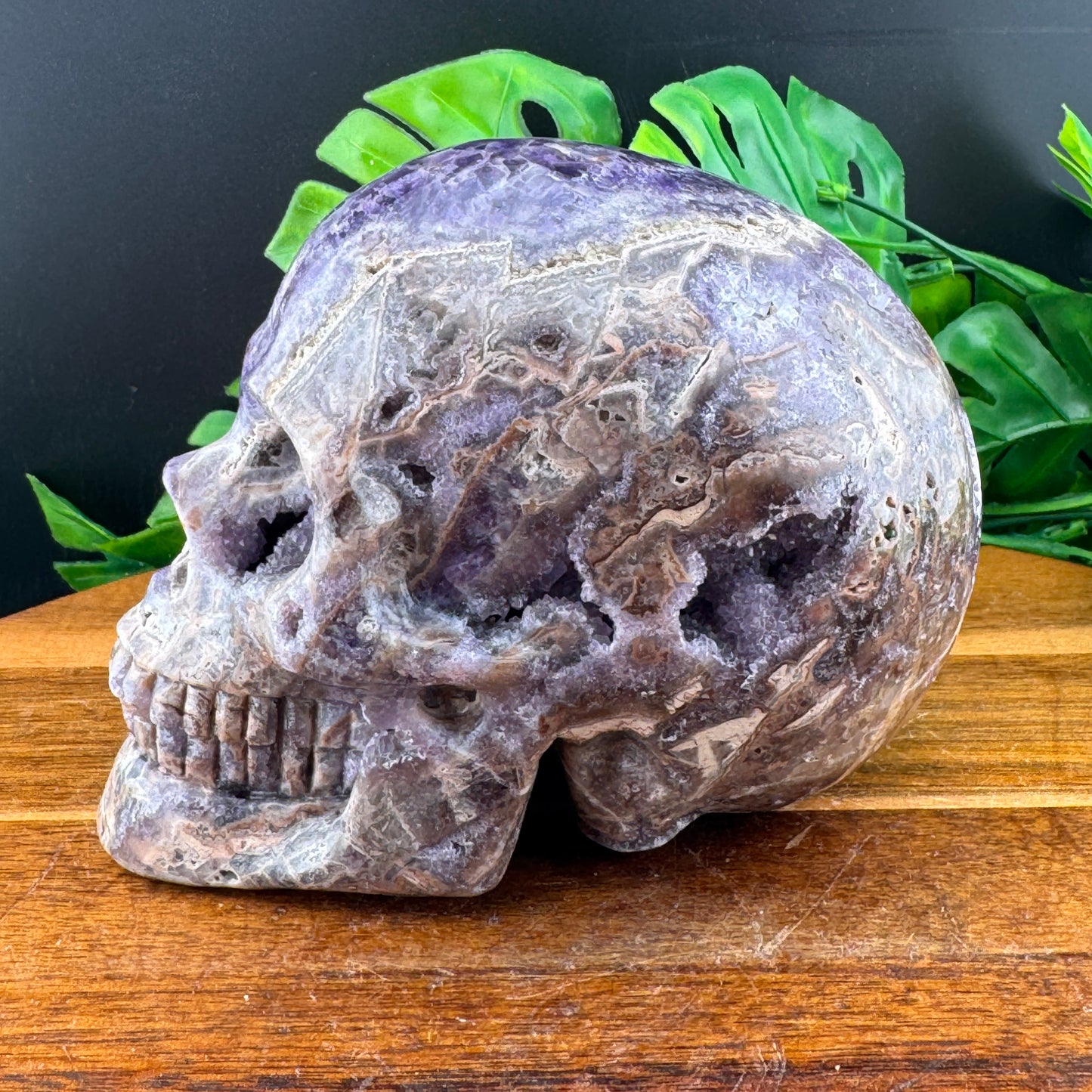 Druzy Amethyst Skull
