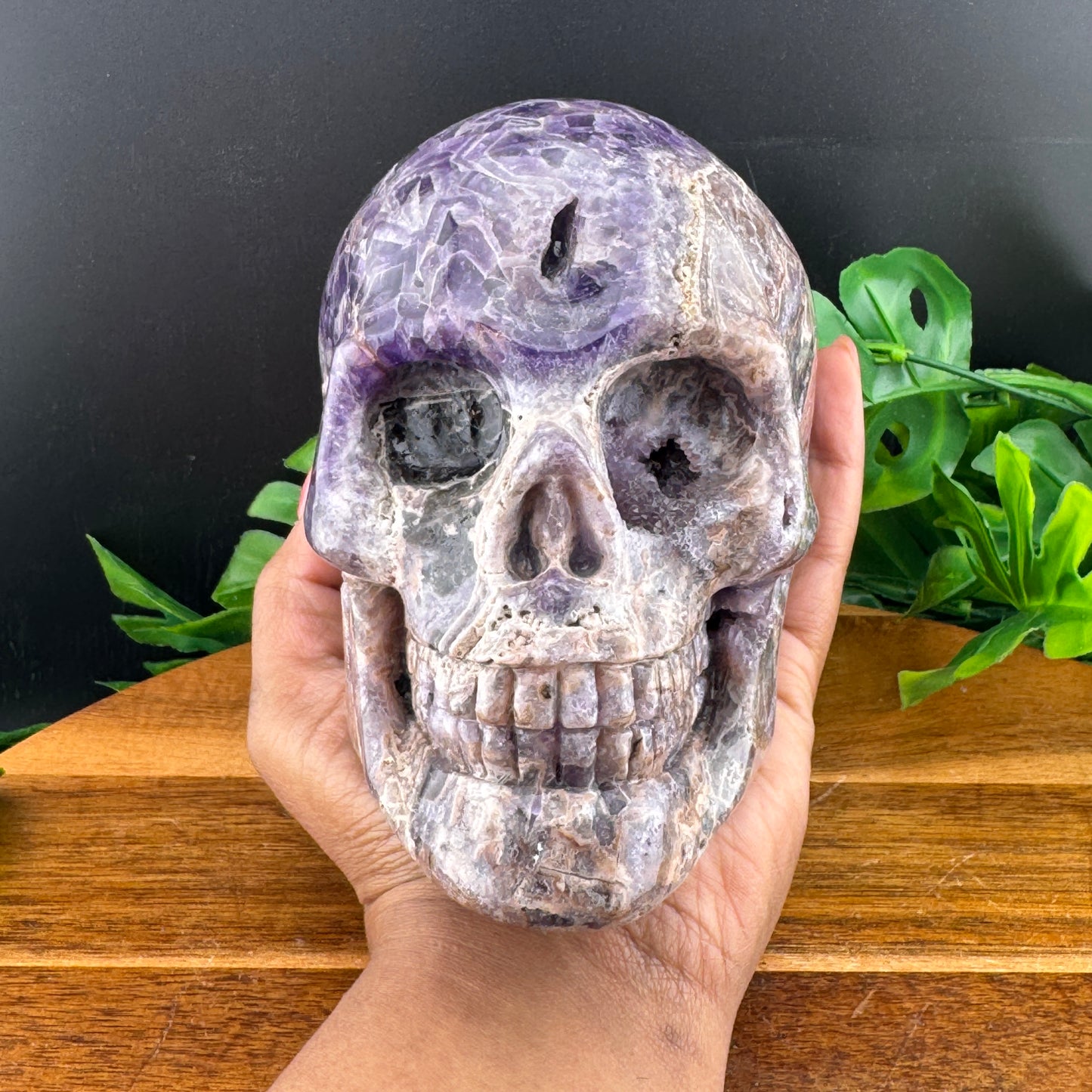 Druzy Amethyst Skull
