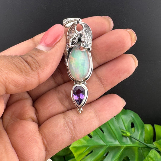 Gotland Dragon Amethyst Opal Pendant