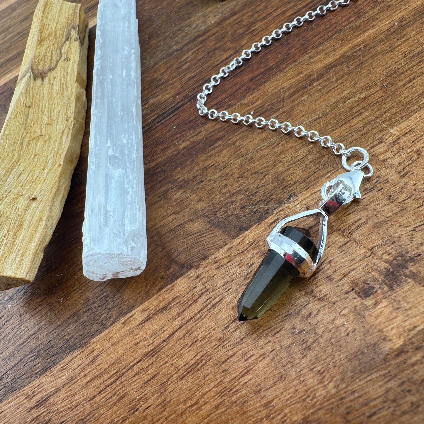 Moldavite Pendulum Set