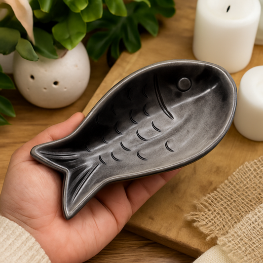 Silver Obsidian Fish Bowl