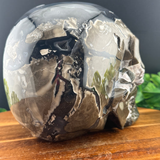 XL Botryoidal Volcano Agate Skull
