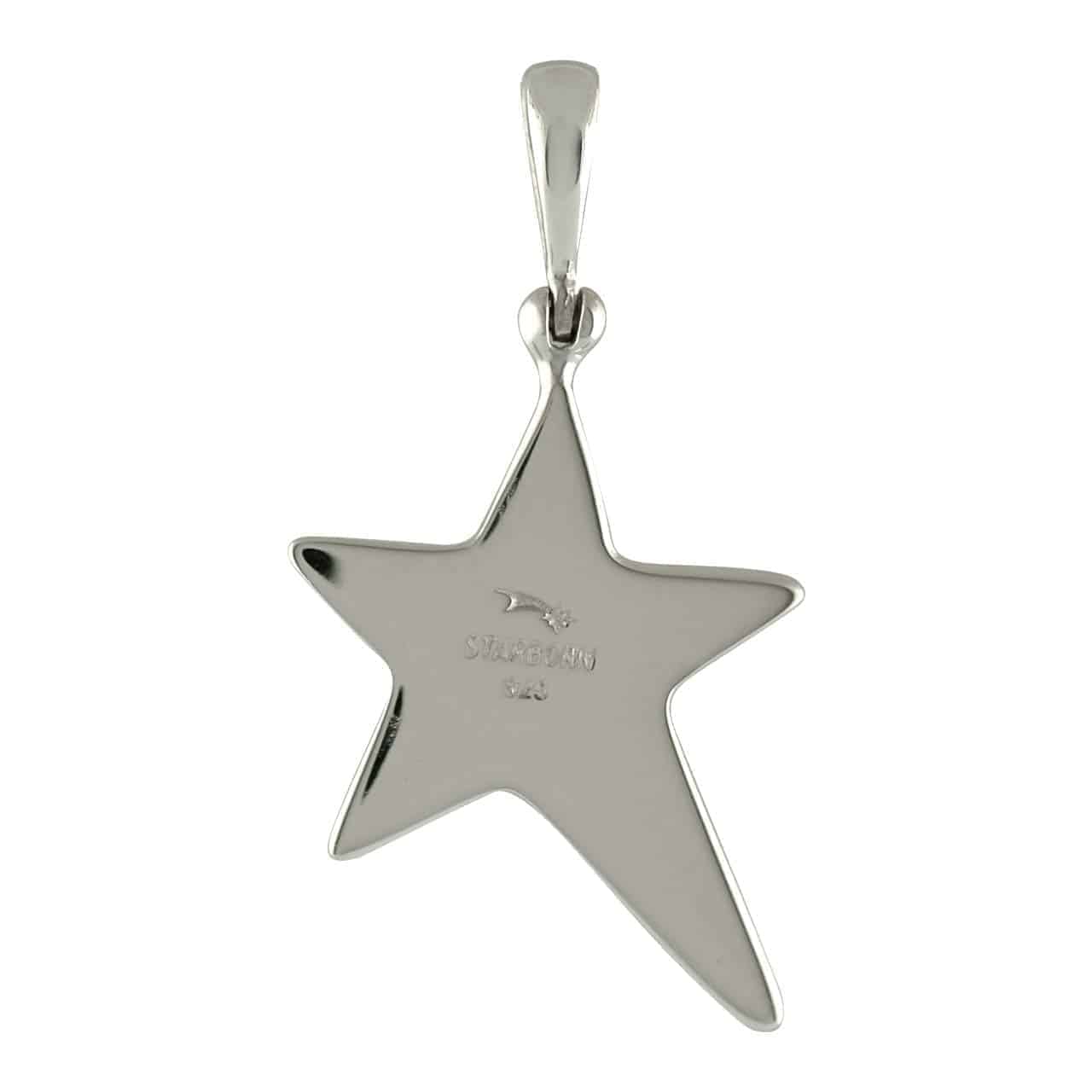 Starborn Ammolite 5-Point Rising Star Pendant in Sterling Silver