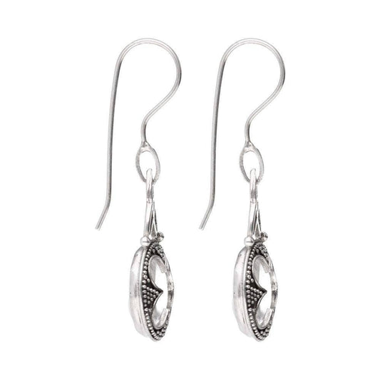 Gotland Flat Articulated Quartz Earrings in 925 Sterling Silver