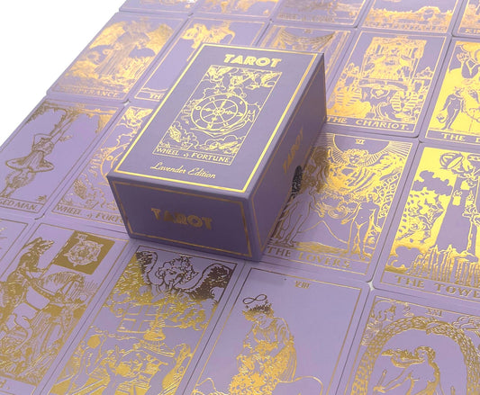 Lavender Gold Foil Tarot & Guide, Classic Tarot Design – view 2
