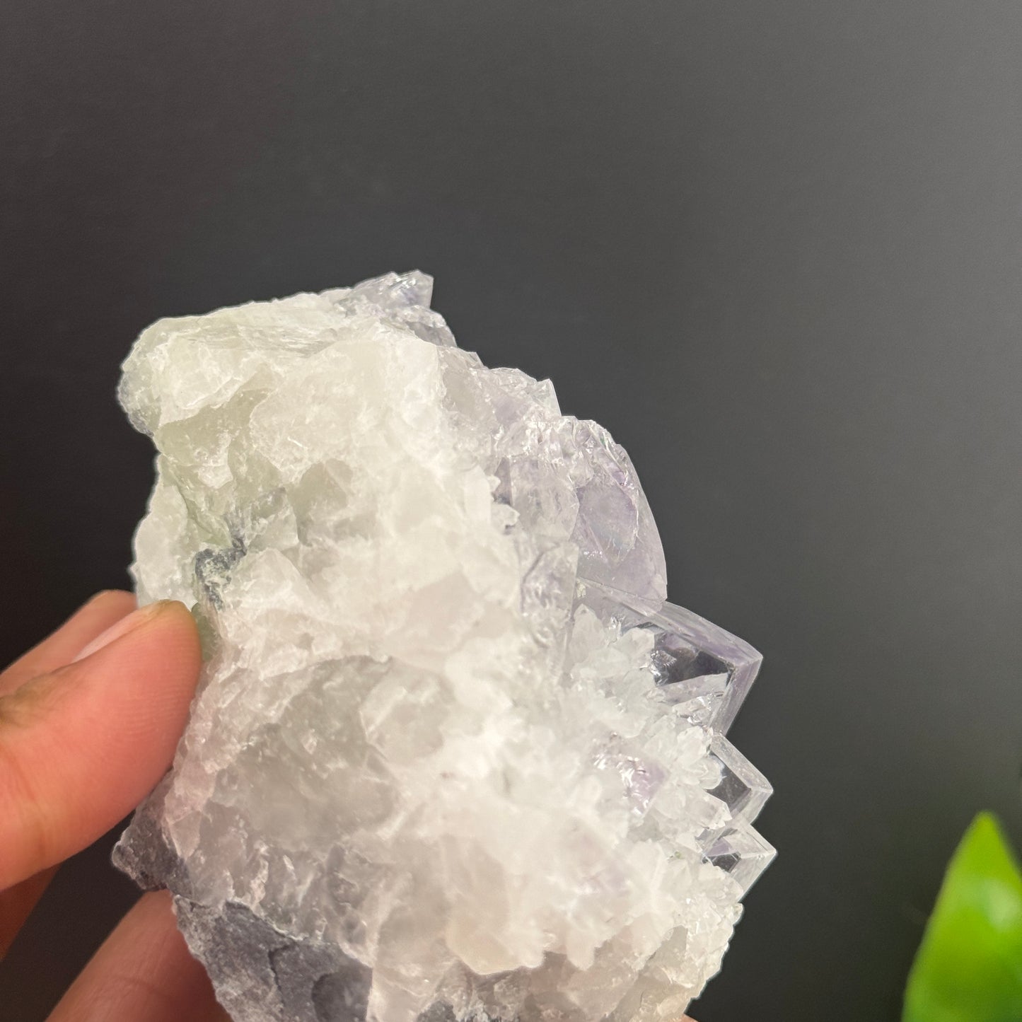 Lavender Cubic Fluorite on Quartz