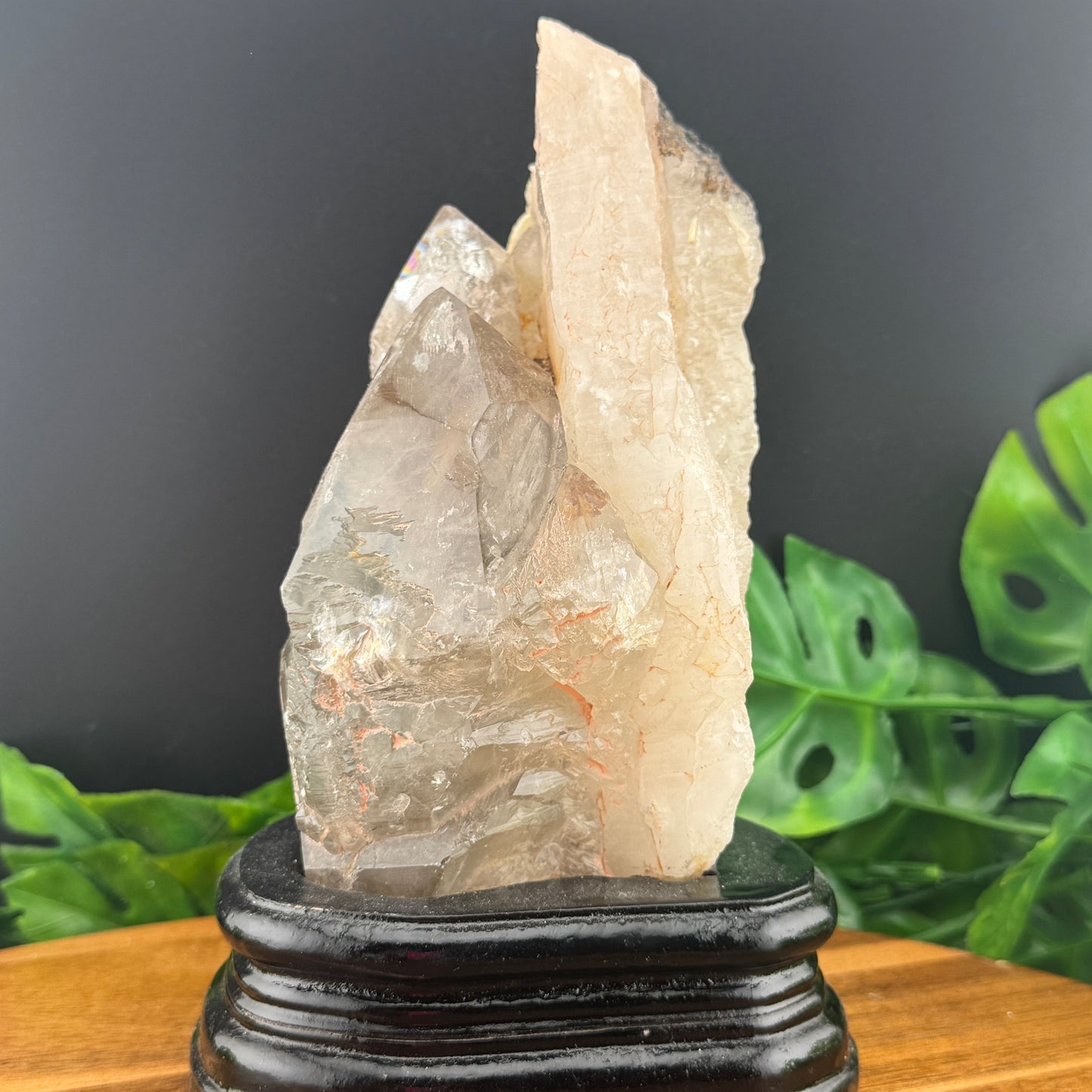 Smoky Elestial Specimen with Stand