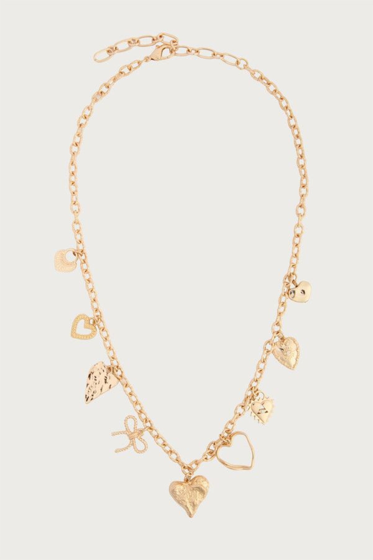 Mixed Heart Charm Necklace