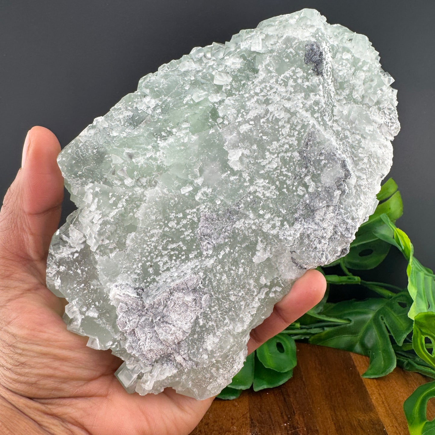 Green Glassy Cubic Sugar Fluorite Specimen