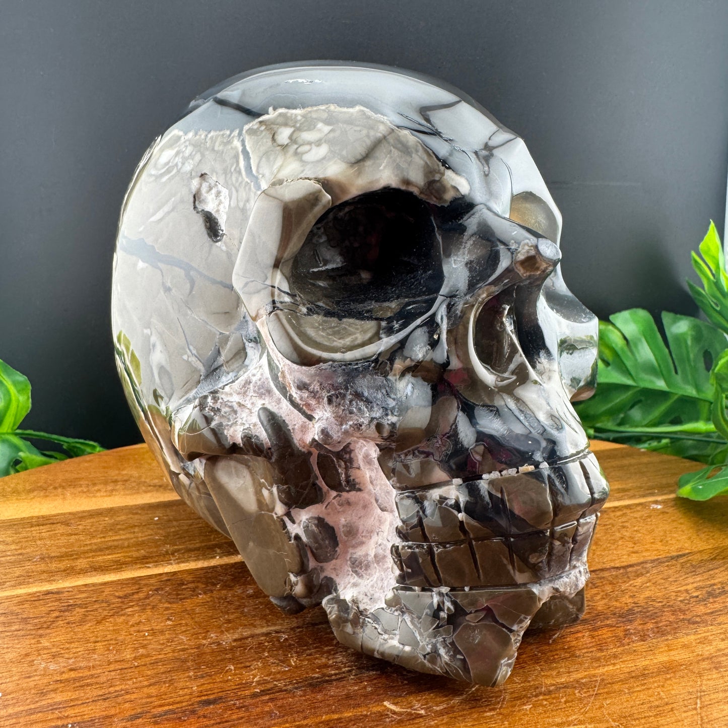 XL Botryoidal Volcano Agate Skull