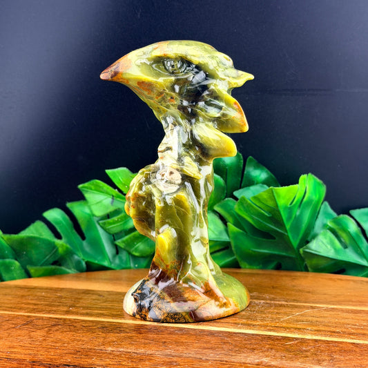 Mixed Jade Eagle Carving