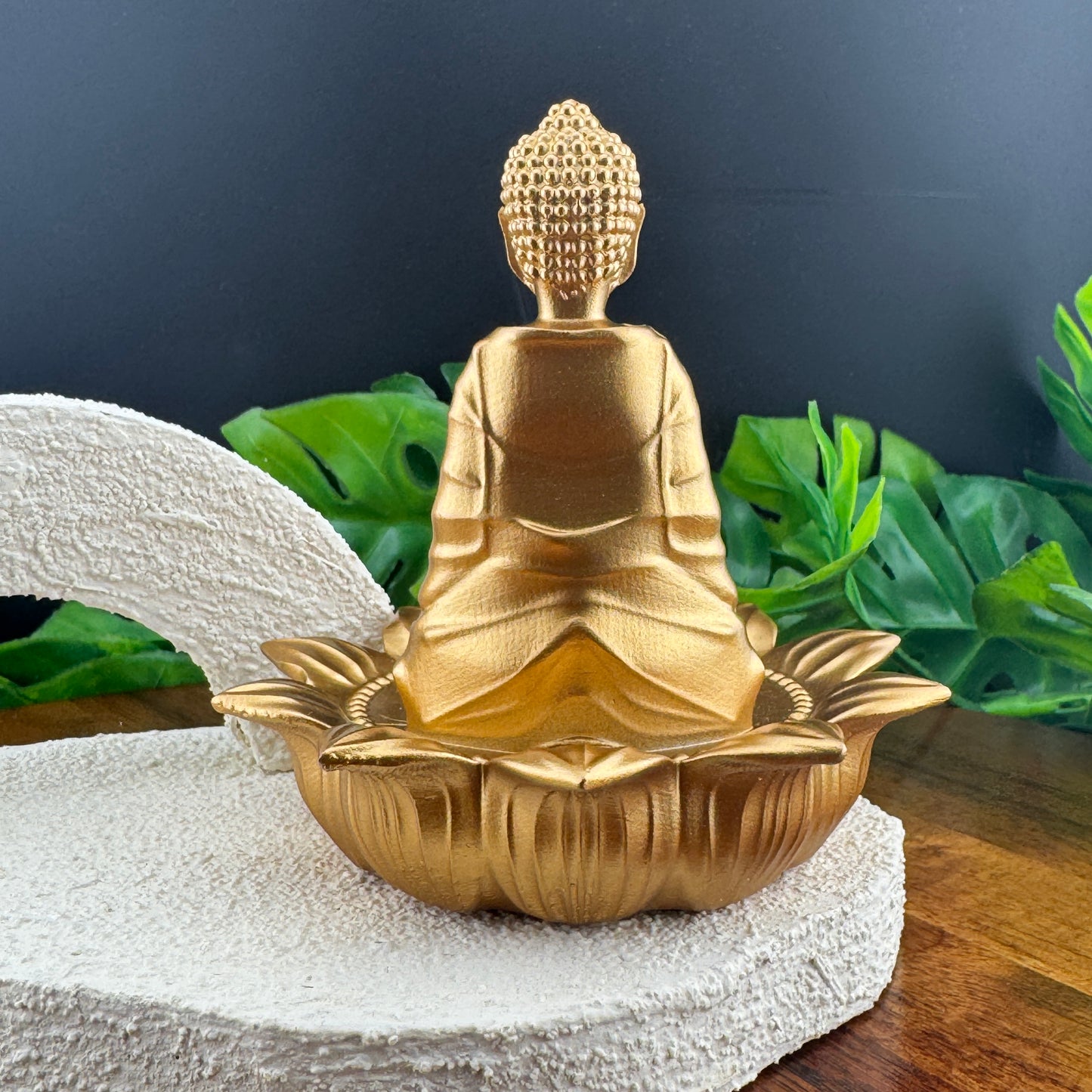 Gold Buddha Cone Incense Holder