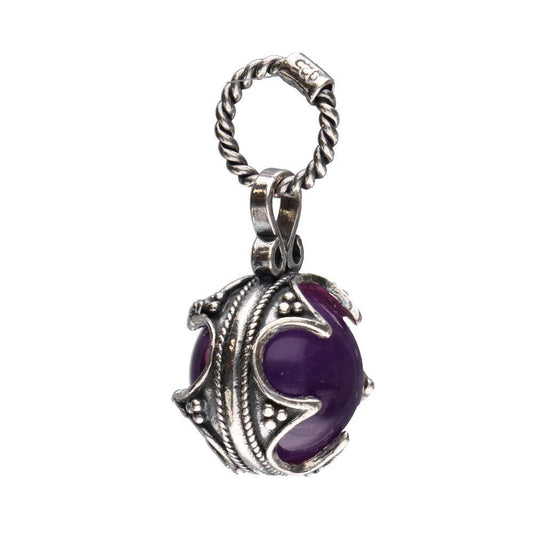 Gotland Amethyst Pendant 12mm in Sterling Silver 925