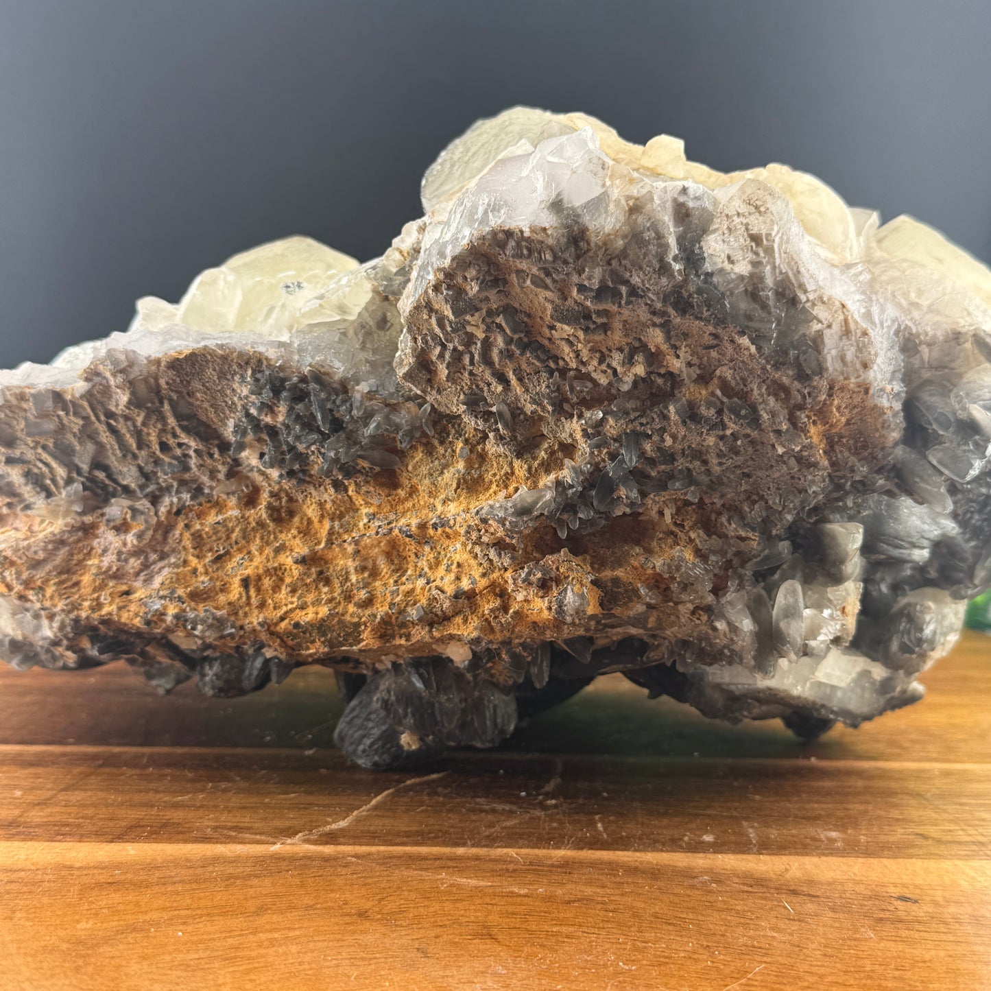XL Calcite over Fluorite Specimen