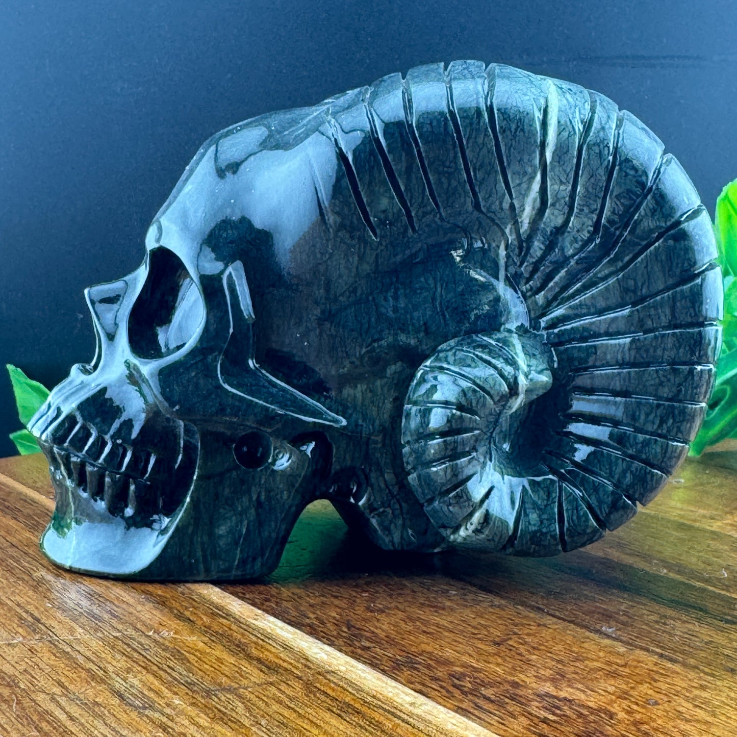 Jade Ram Skull