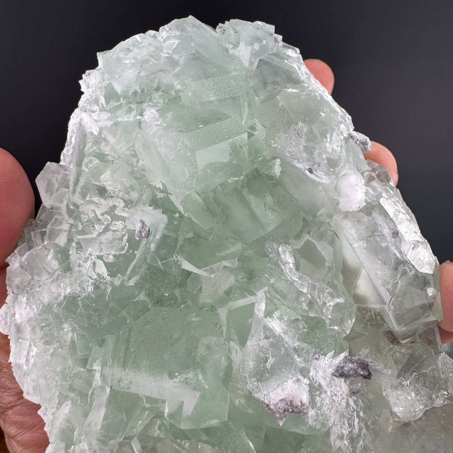 Green Glassy Cubic Sugar Fluorite Specimen