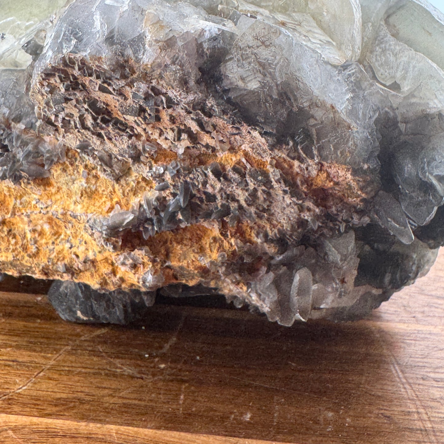 XL Calcite over Fluorite Specimen