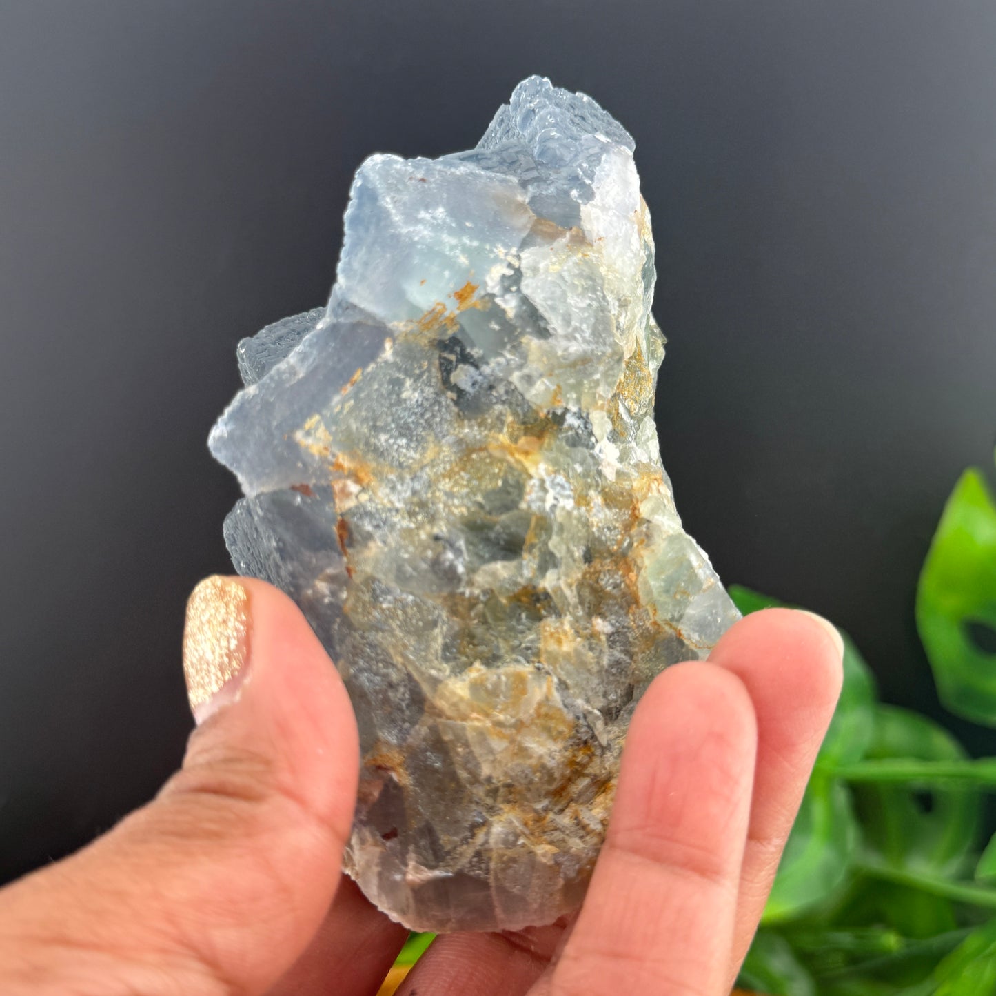 Blue QR Code Fluorite