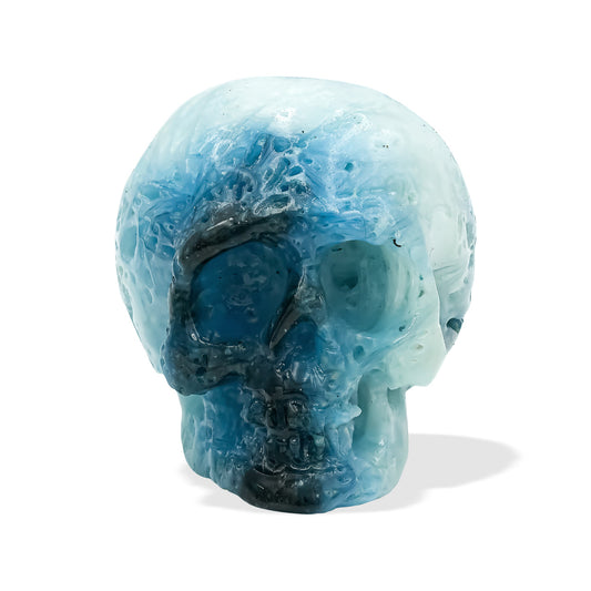 Starborn Blueย Iceย Glacierite Hand-Carved Skull 25-30 mm