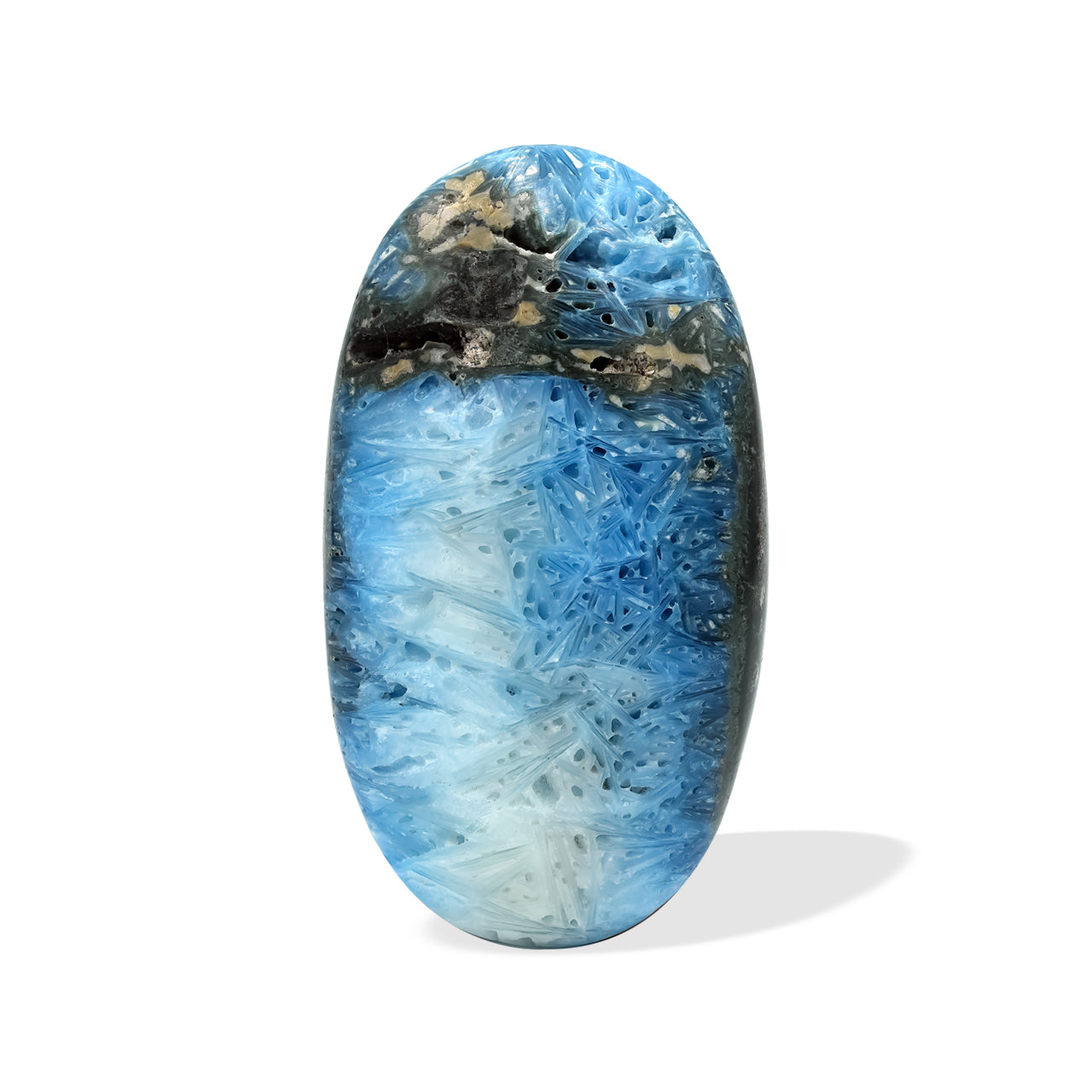 Starborn Polished Blue Ice Glacierite Palm Stone