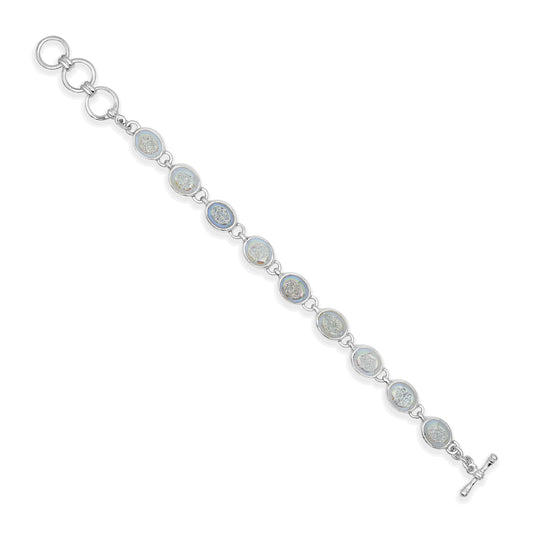 Starborn Si Opal Window Quartz Drusy Oval Bracelet in Sterling Silver