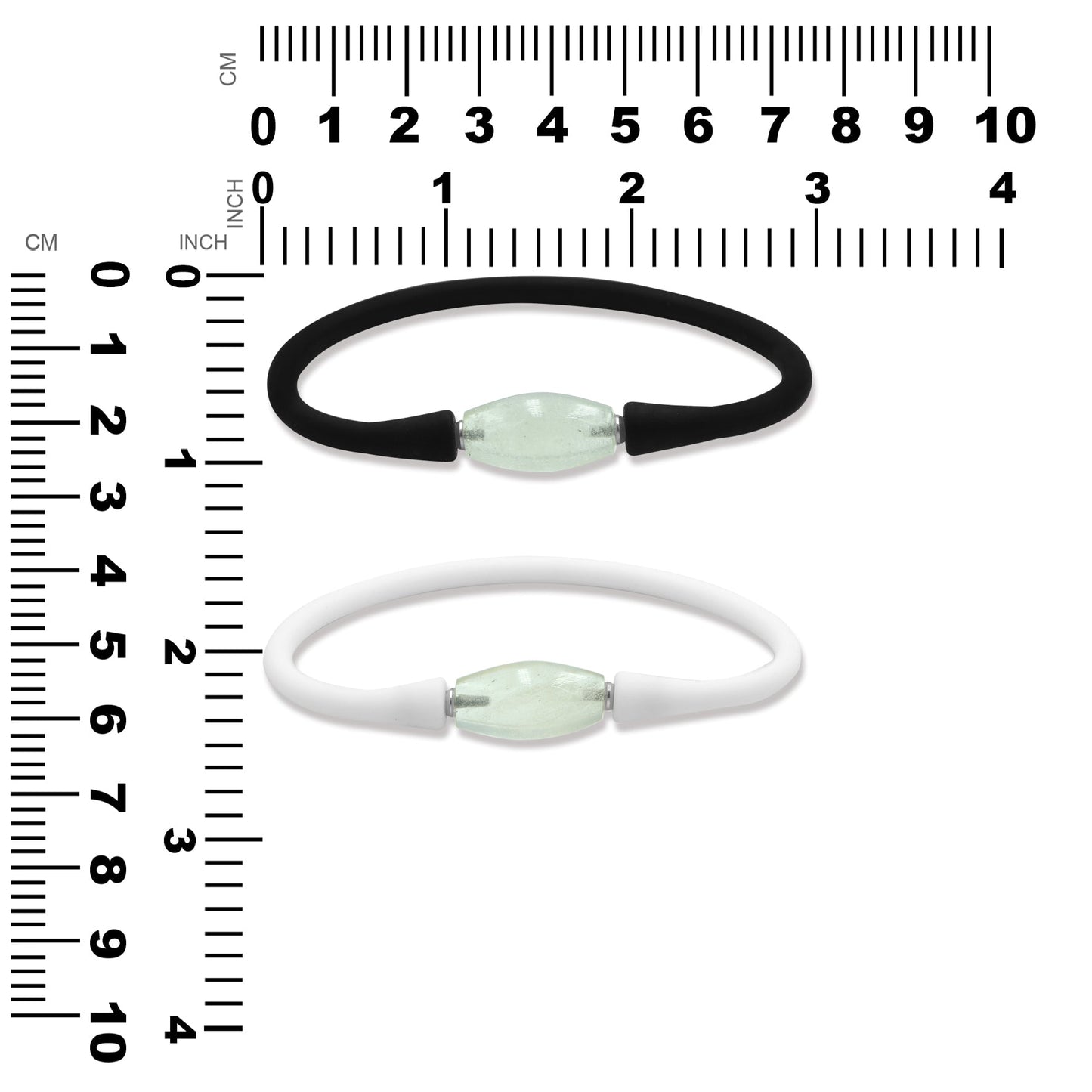 Starborn Libyan Desert Tektite Drum Bead on Silicone Bracelet