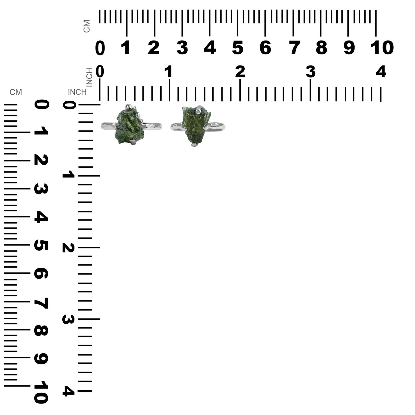 Starborn Genuine Moldavite Ring in Sterling Silver (4-6 ct)