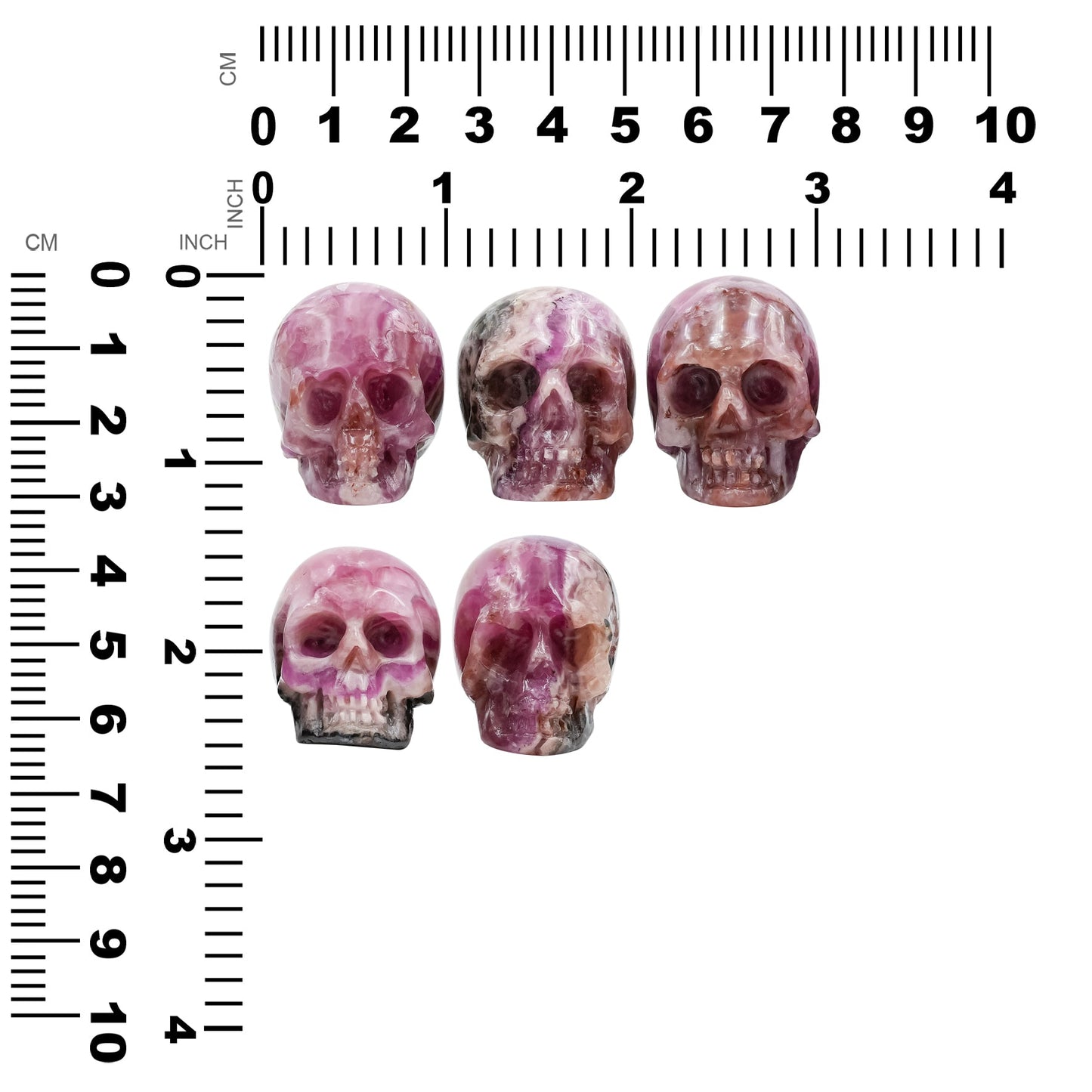 Starborn Hand Carved Pink Cobalto Calcite Skull Carving - 1 piece
