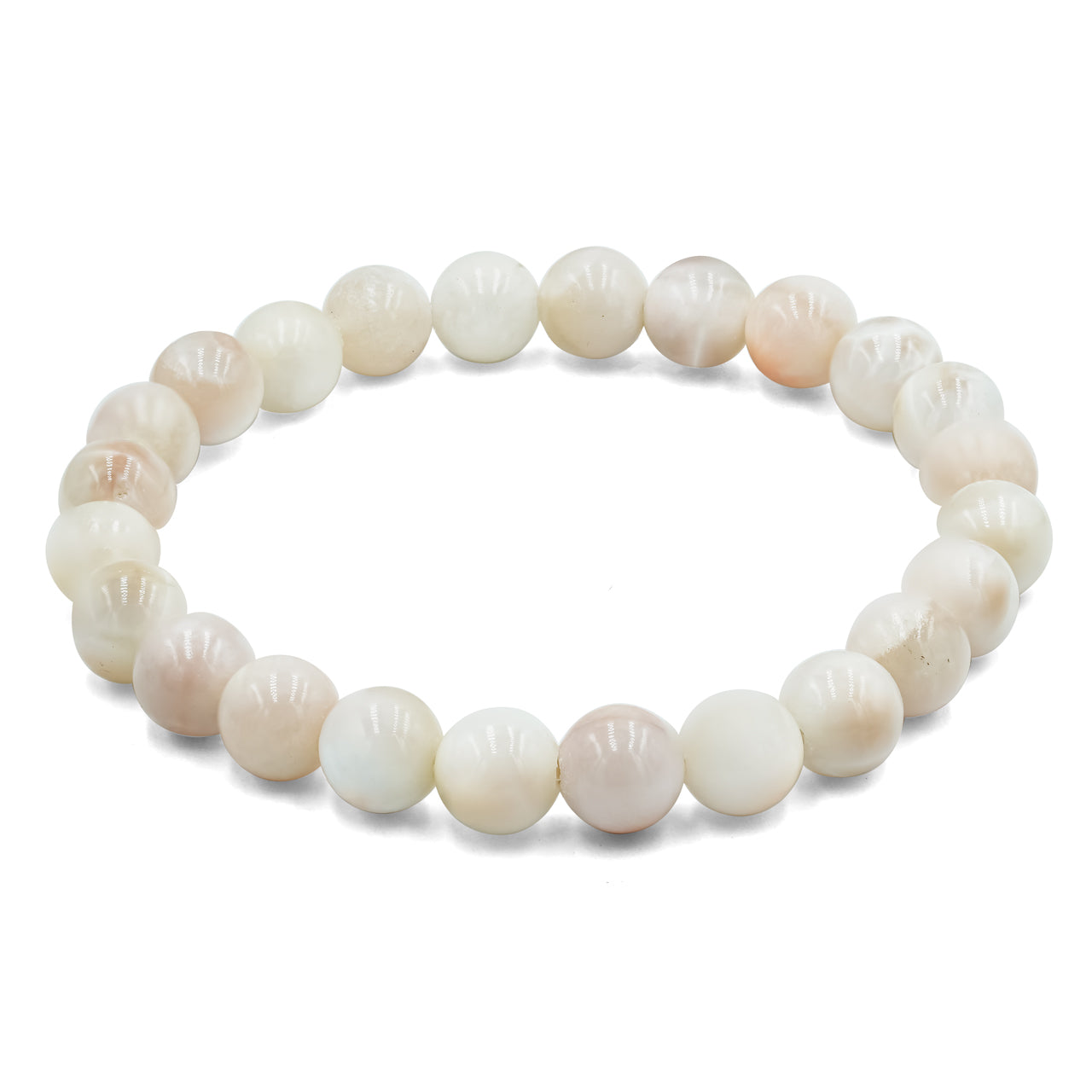 Starborn 8mm Pink Natrolite Beaded Elastic Bracelet