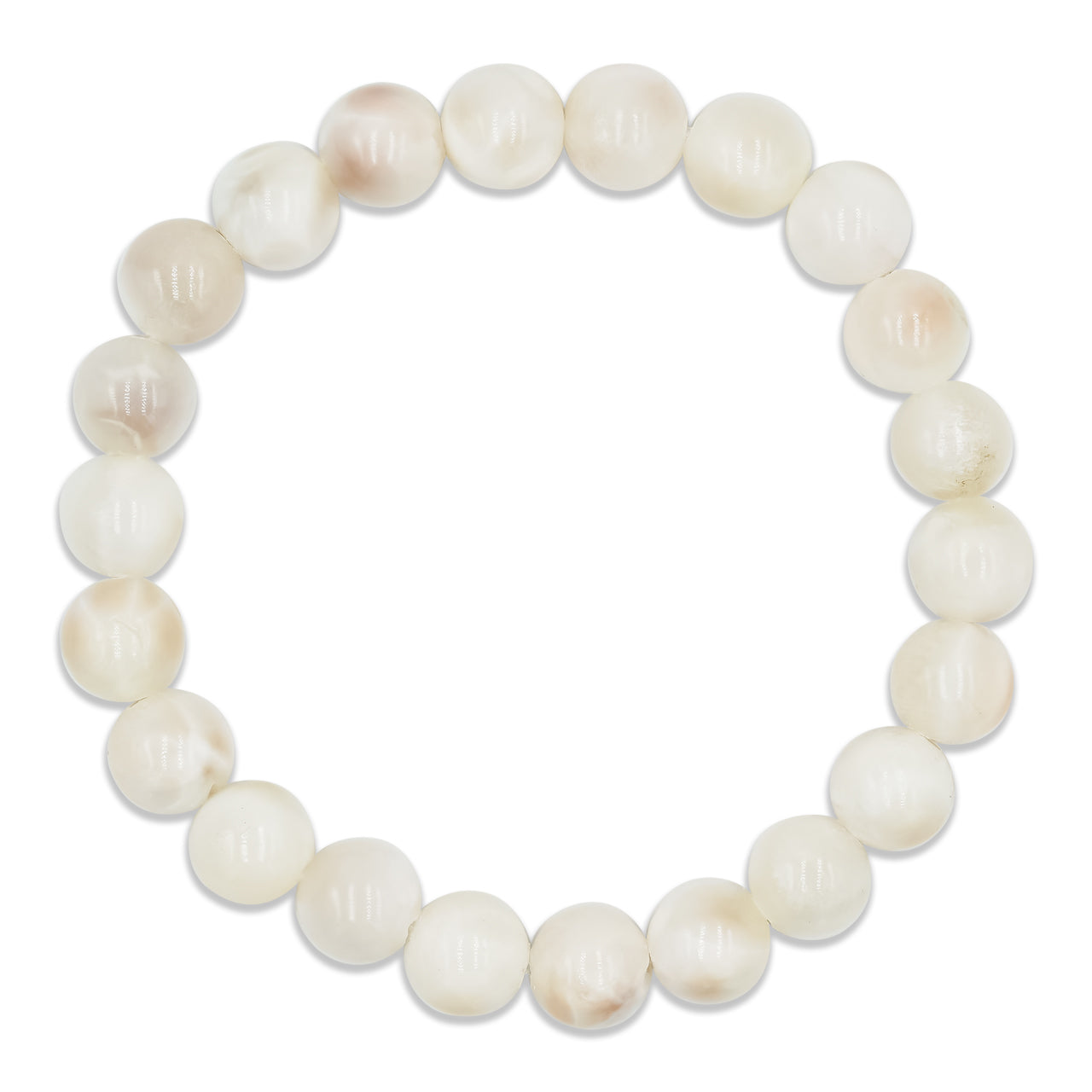 Starborn 8mm Pink Natrolite Beaded Elastic Bracelet