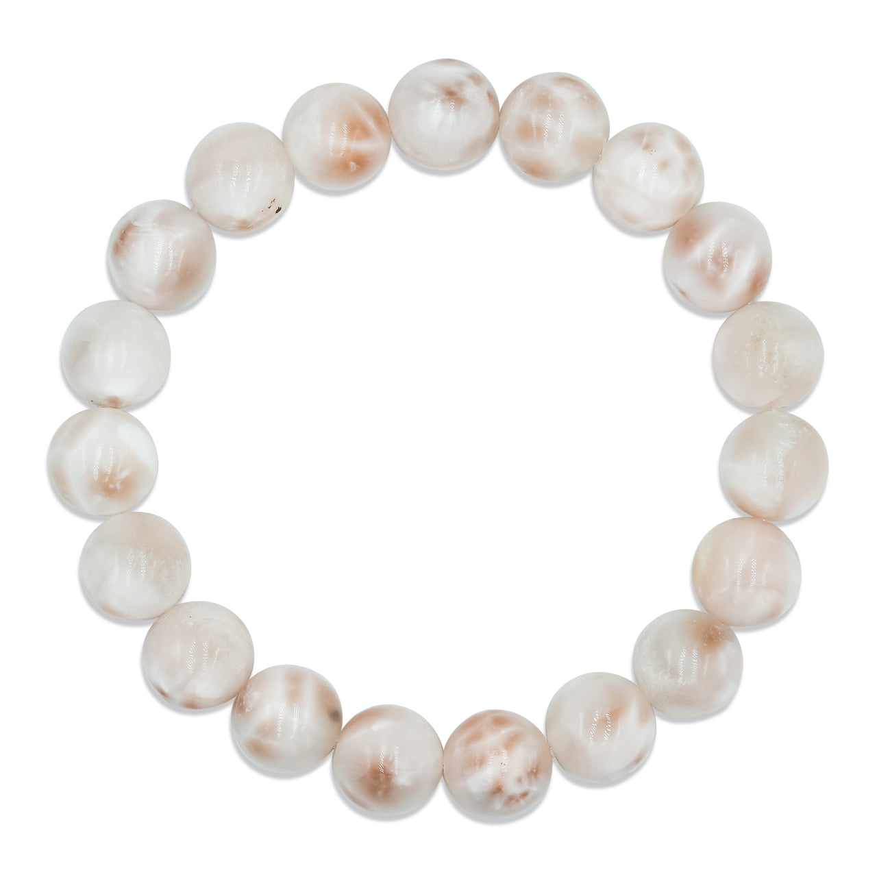 Starborn 8mm Pink Natrolite Beaded Elastic Bracelet