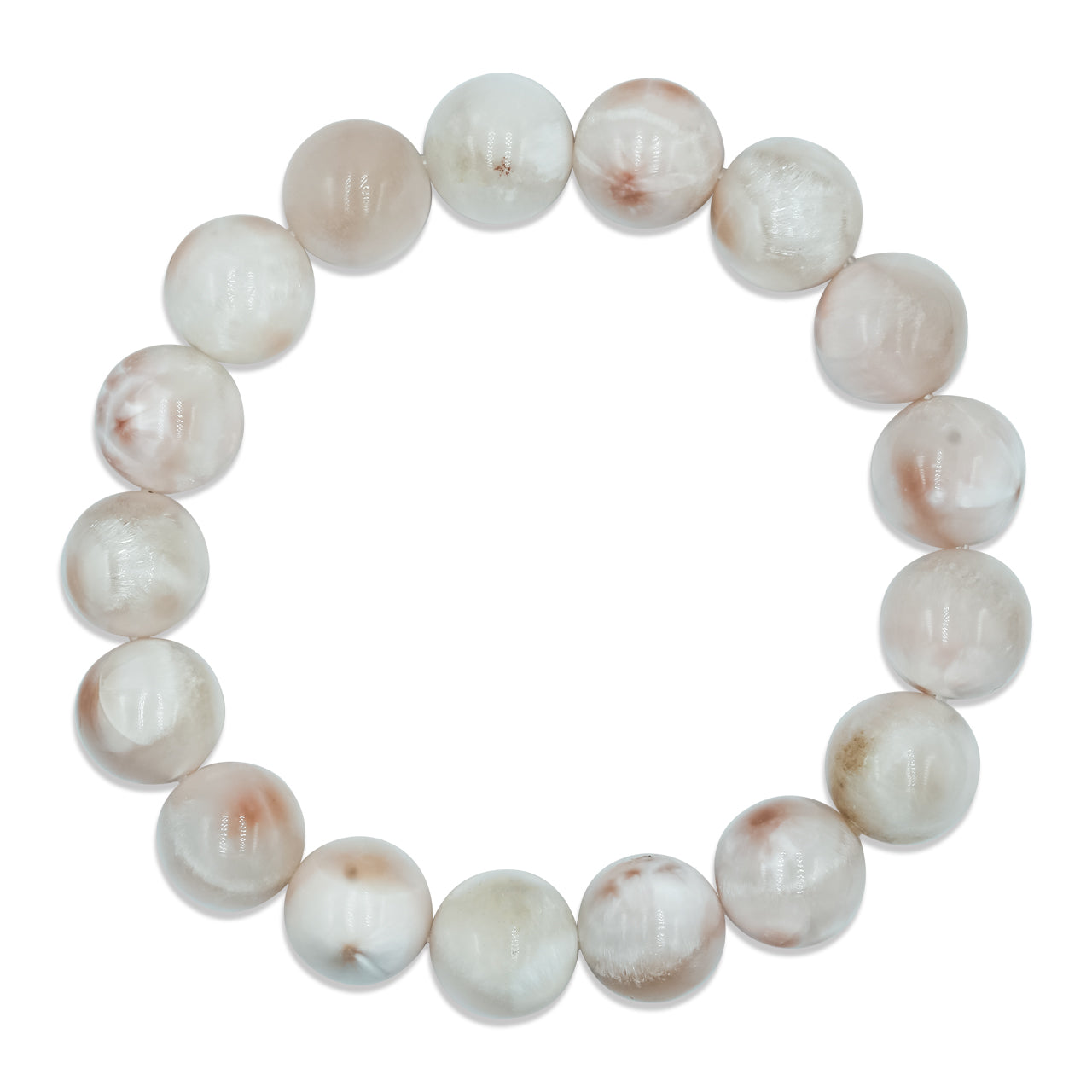 Starborn 8mm Pink Natrolite Beaded Elastic Bracelet