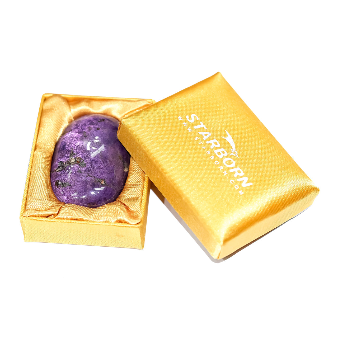 Starborn Polished Purpurite Palm Stone