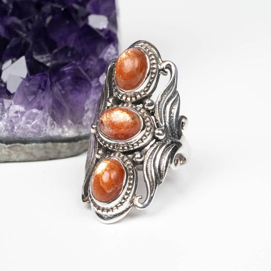 Sunstone Ring Sz 5