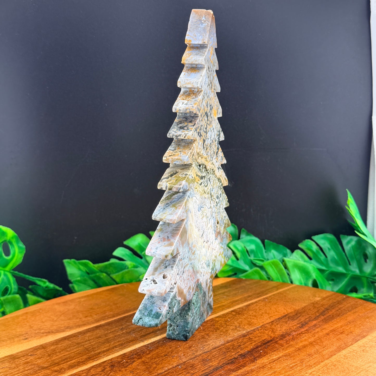 Orbicular Druzy Ocean Jasper Christmas Tree