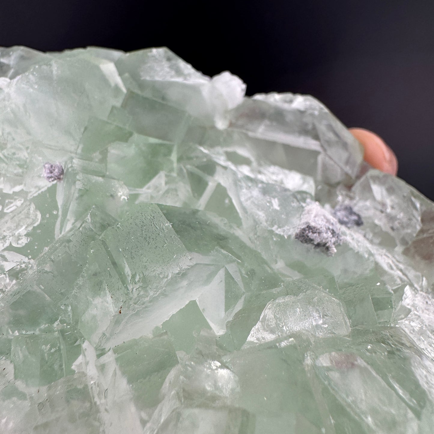 Green Glassy Cubic Sugar Fluorite Specimen