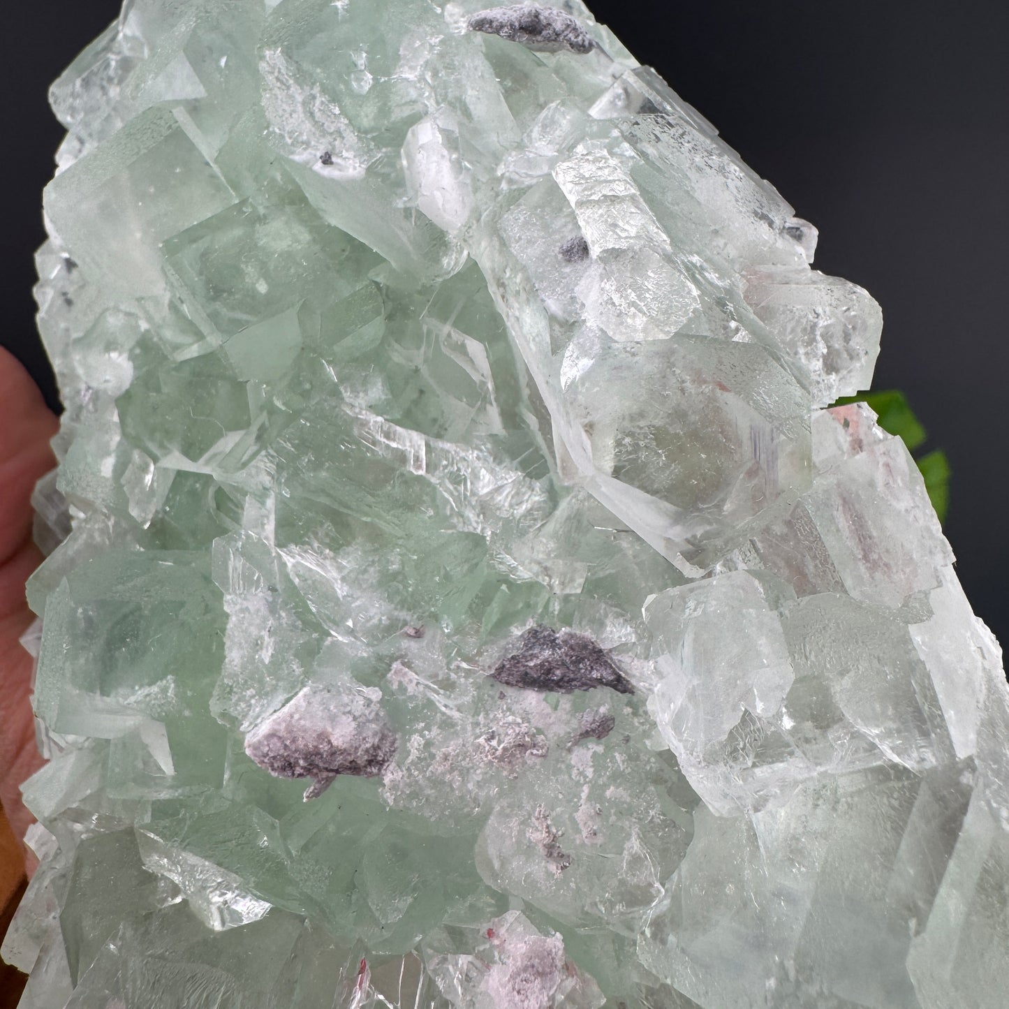 Green Glassy Cubic Sugar Fluorite Specimen