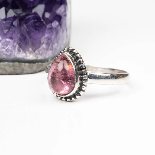 Pink Tourmaline Ring Sz 11