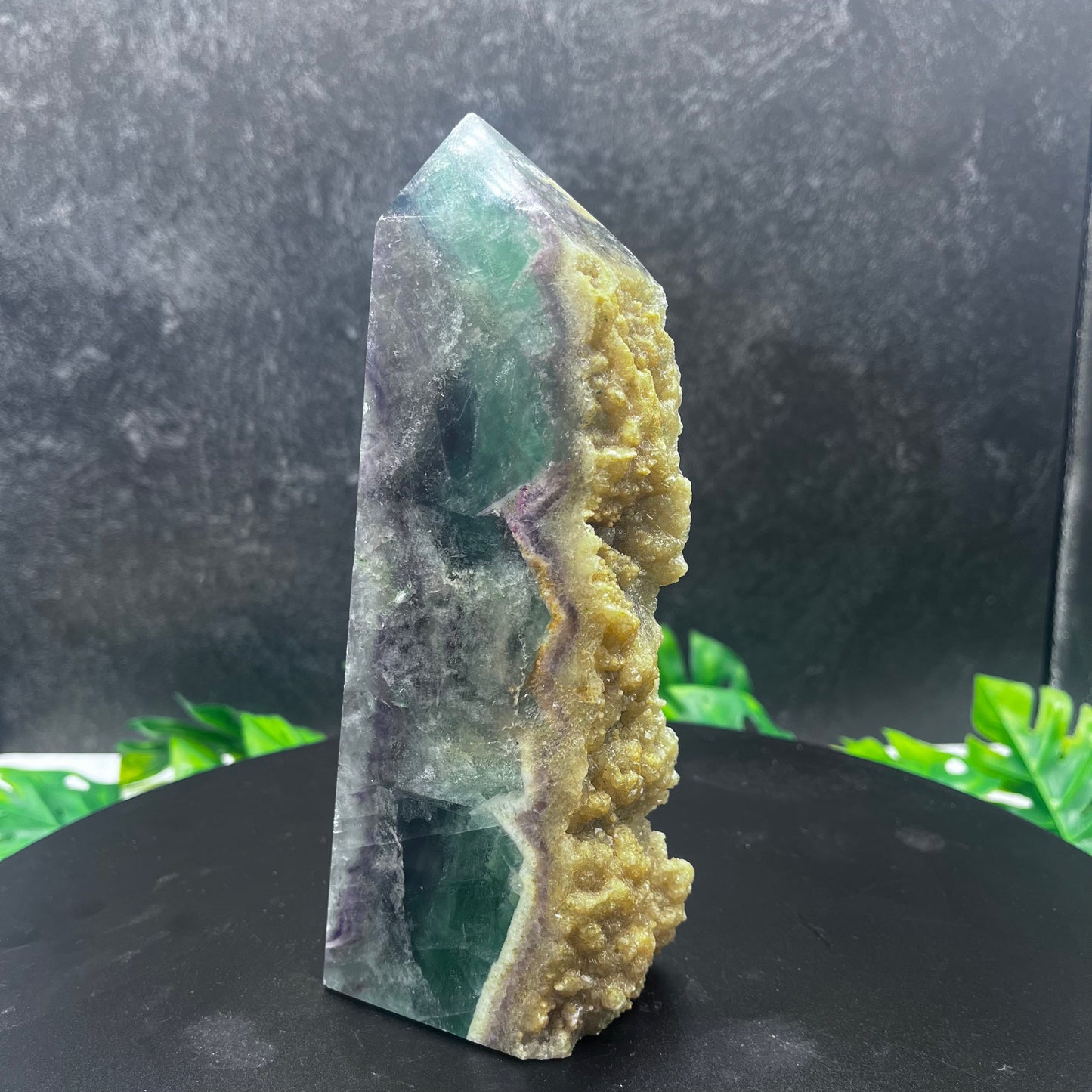 Rainbow Fluorite Slab Tower