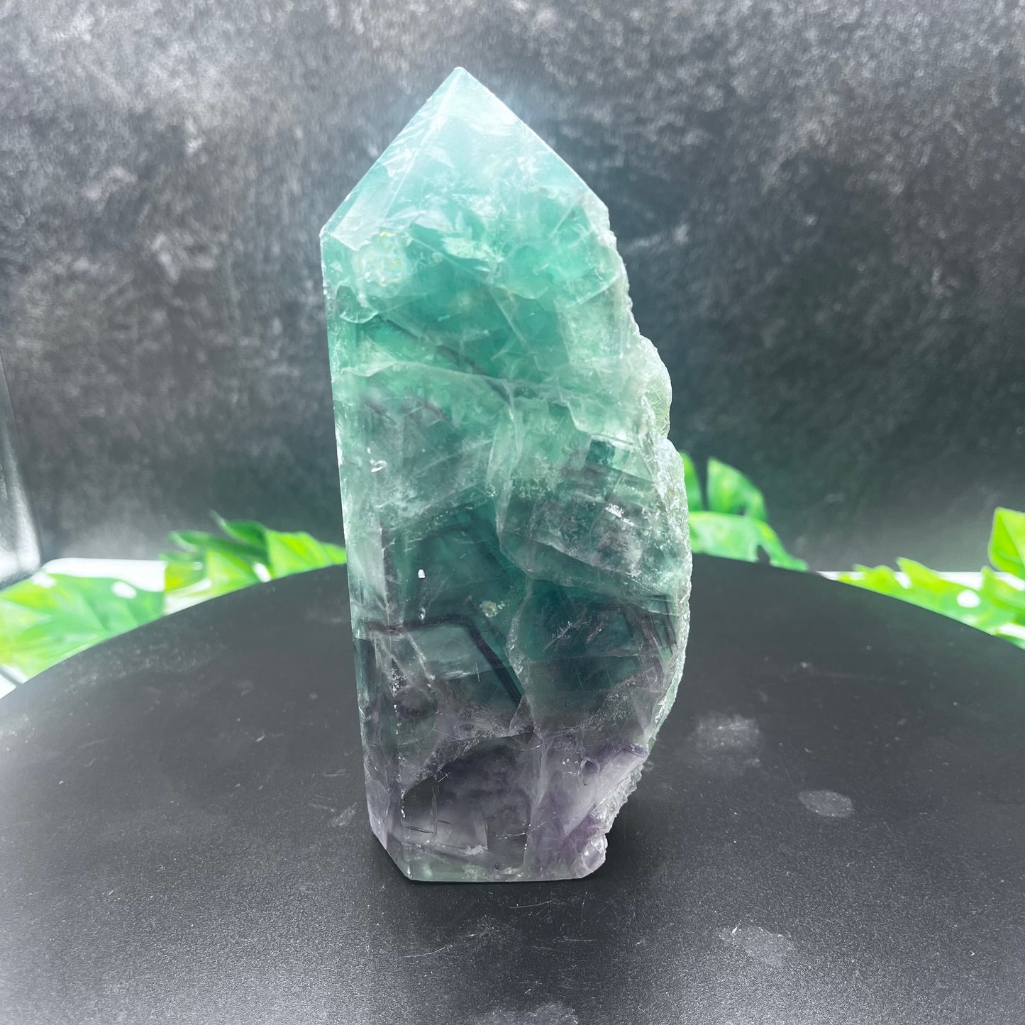 Rainbow Fluorite Slab Tower