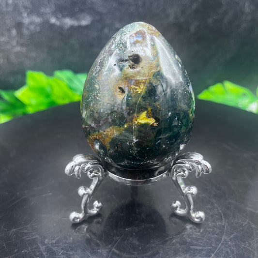 Moss Agate Egg