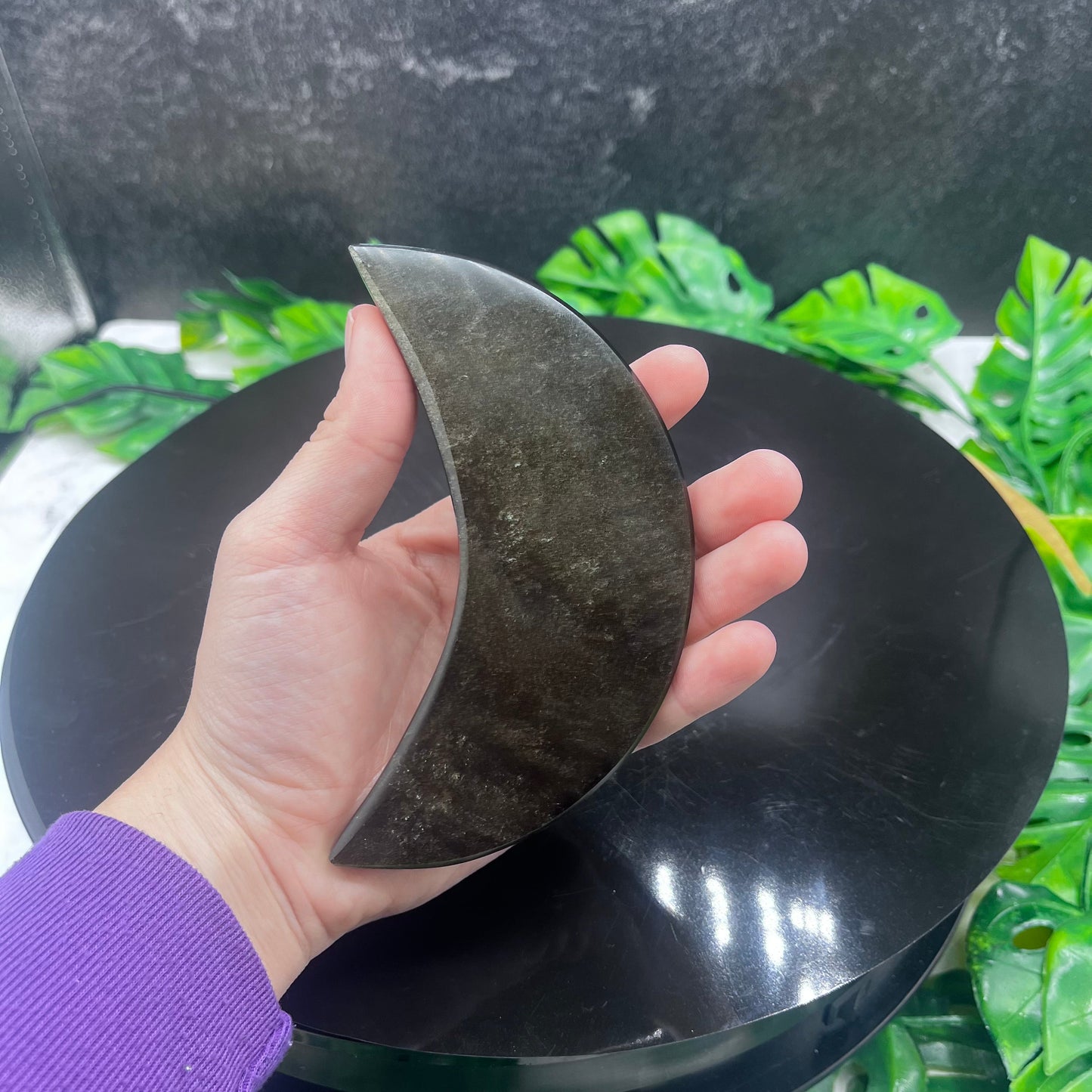 Gold Sheen Obsidian Moon