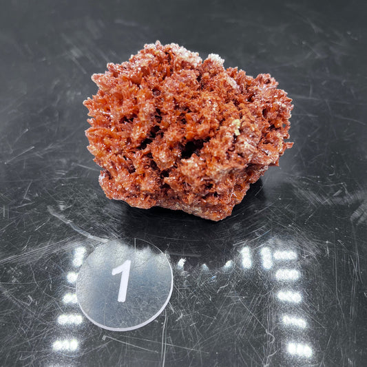 Starry Acicular Red Calcite Specimen