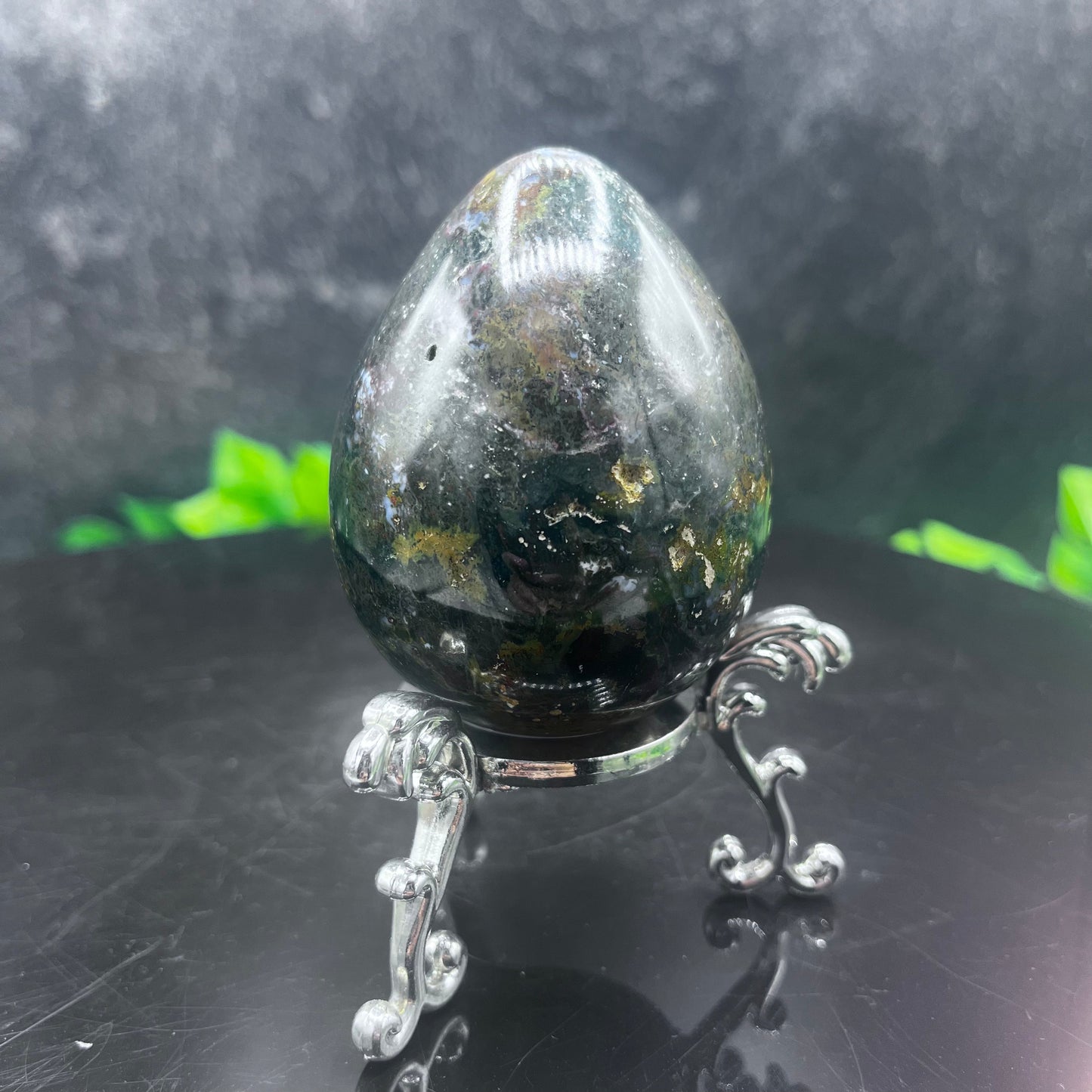 Moss Agate Egg