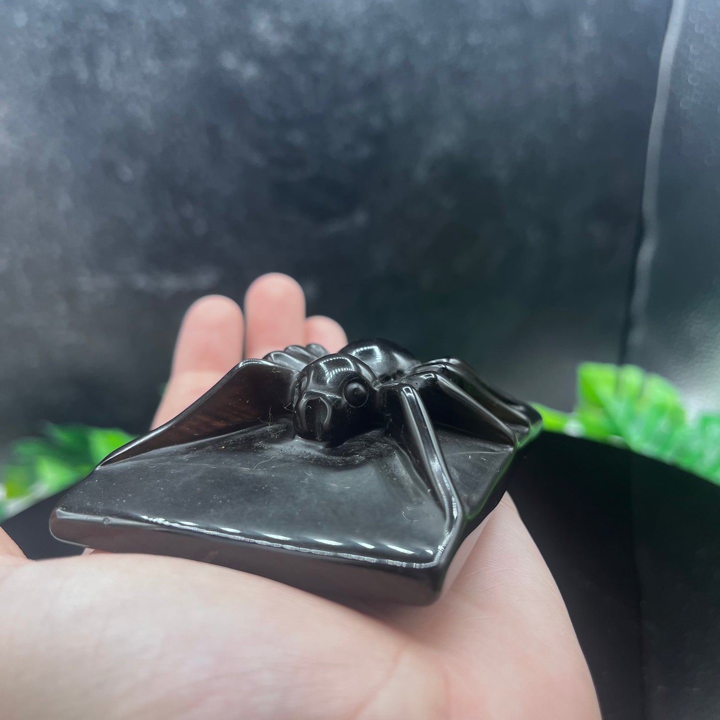 Silver Obsidian Spider